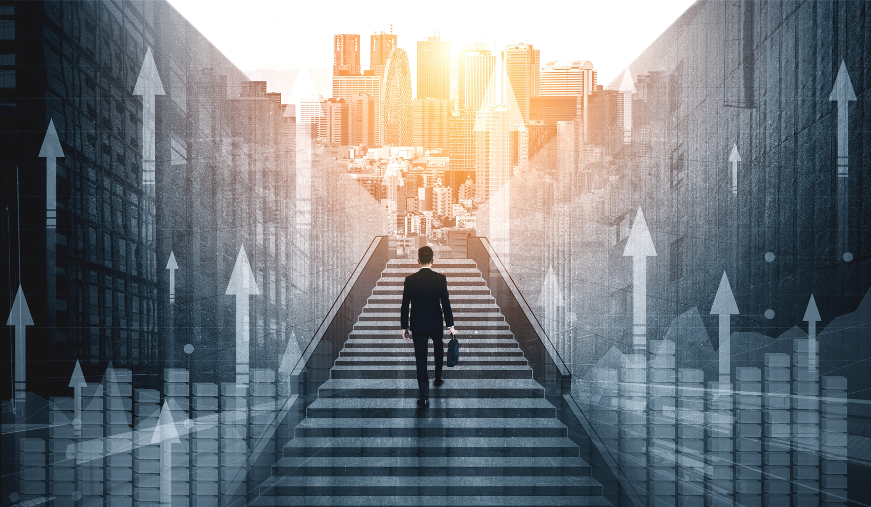 double-exposure-image-business-profit-growth double-exposure-image-business-profit-growth